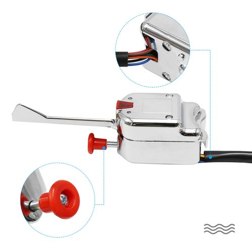 Saihisday Universal Turn Signal Switch, 12V Chrome Street Hot Rod Turn Signal Switch Replacement for Ford Buick GM Car Truck Street Rod Dune Buggy Sand Rail