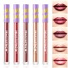 imakeupnow Metallic Liquid Lip Gloss Set 5 Pcs, Long Lasting Glitter Lipstick Make Up For Women Transferproof High Pigment Lipstick Gloss