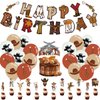 Cowboy Birthday Party Decorations, Western Cowboy Theme Happy Birthday Banner Latex Balloons Cake Cupcake Toppers for Boys Kids Birthday Rodeo Horse Racing Cow Pony Theme Party Supplies