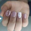 Square Press on Nails Short Fake Nails Glitter with Marbling Design Acrylic False Nails Artificial Glossy Glue on Nails Full Cover Stick on Nails for Women Manicure Decoration 24Pcs