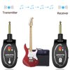LEKATO Wireless Guitar System UHF Wireless Transmitter Receiver for Electric Guitar Bass, Low Latency Guitar Wireless System,Rechargeable