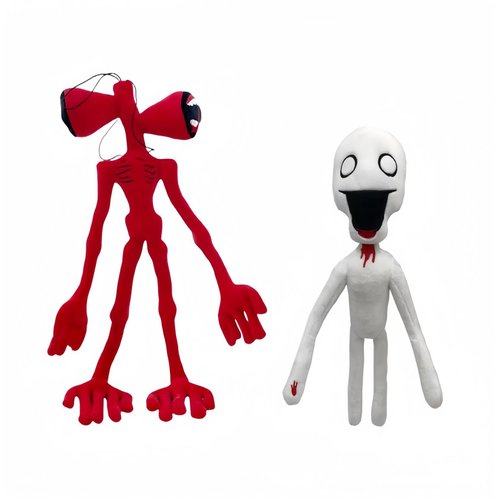 HENGTEE 2 PCS Siren Head Toy Plush Toy Siren Head Monster Plush Stuffed Toys Halloween Christmas Birthday Party Suitable Plush Toys (Red)