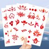 Y 10 Sheet Eye Makeup Temporary Tattoo Stickers Women Girls Makeup Festival Carnival Birthday Party Fake Body Tattoos for Girls Beautiful Cosmetics Theme Face Tattoos Body Tattoos