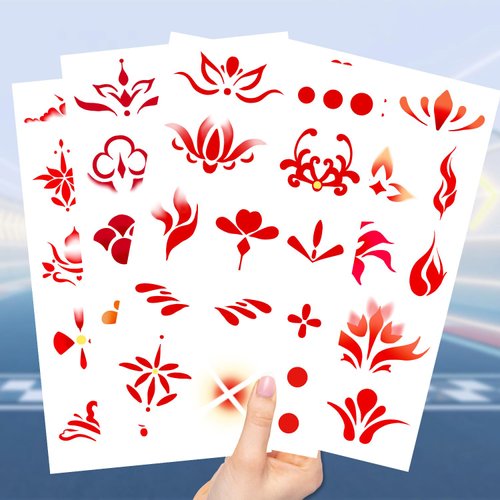 Y 10 Sheet Eye Makeup Temporary Tattoo Stickers Women Girls Makeup Festival Carnival Birthday Party Fake Body Tattoos for Girls Beautiful Cosmetics Theme Face Tattoos Body Tattoos
