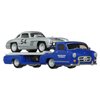 Hot Wheels Team Transport Culture Die-cast Cars, Mercedes-Benz 300 SL, MB Blaues Wunder Flatbed Truck, 1:64 Scale Model
