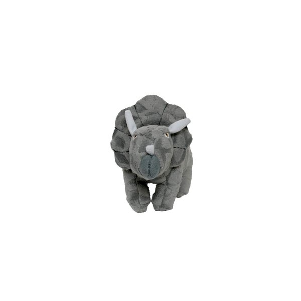 MIGHTY- Dinosaur Triceratops - Squeaker-Multiple Layers. Made Durable, Strong & Tough. Interactive Play Dog Toy (Tug, Toss & Fetch). Machine Washable & It Floats. (Junior 2 Pack)