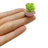 SIX VANKA Miniature Potted Plants Resin Decoration 30pcs Random Set for Doll House Pretend Play Toys DIY Mini Home Garden Flowerpot Succulent Planter