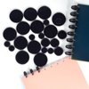 36 Pieces (2",1-3/8",1") Black Discbound Discs Plastic Binder Rings Expansion Discs Notebooks Planner Discs Binder Accessories Disc Binder System Book Binding Discs for Planner Scrapbooking (Black)