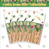 PIXHOTUL 4 Pack Hawaiian Luau Grass Tablecloths, Hawaii Luau Table Skirt Party Decorations, Tropical Palm Tablecover for Summer Beach BBQ Tropical Ahola Party Baby Shower, 86 x 51in (4)