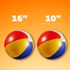 Bedwina Inflatable Beach Balls Bulk - (Pack of 12) 16 Inch Inflatable Rainbow Beach Balls for Kids, Dozen Beach Ball for Kids, Rainbow Party Decorations