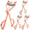 Arroyner 4Pcs Eyelash Curlers with Comb, Rose Gold Beauty Eyelashes Curlers with Built in Comb, Lash Curler Makeup Tool for Women and Girls