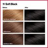 Permanent Hair Color by Revlon, Permanent Black Hair Dye, Colorsilk with 100% Gray Coverage, Ammonia-Free, Keratin and Amino Acids, Black Shades, 11 Soft Black (Pack of 3)