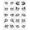 10 Pairs Halloween Eye Shadow Temporary Tattoo Stickers Waterproof Eyeliner Stickers Fake Tattoos for Women Spider Web Skull Bat Makeup Transfer Eyeshadow Stickers Face Decorations for Carnival Party