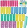 MOODKEY 36PCS Plastic Hair Rollers Set Heatless Hair Rollers Hair Curlers Snap on Rollers Self Grip Rollers Hairdressing Curlers Tools for DIY Hairdressing Hair Salon (5 Size)