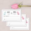 50 Gender Reveal Vote Cards, Gender Reveal Baby Shower Voting Cards for Boy or Girl, Gender Reveal Party Games, 3.5 X 2 Inches.
