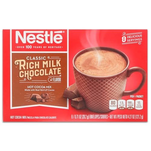Nestle Rich Milk Chocolate Hot Cocoa Mix 6 Delicious Servings 6 Oz. Pk Of 3.