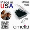Amelia Beauty | 1000 Count 1/2" Rubber Bands | Premium US Made Rubber Hair Ties | Ideal for Ponytails, Braids & Beards | Strong All Day Hold | Convenient Re-closable Container | Black