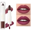 HWSHQY OO Dual Ended Lip Makeup,2-in-1 Matte Liquid Lipstick Lip Gloss,Long Lasting Smudge Proof Lip Stain,Silky Smooth Lip Glosses,Creamy Velvet Lipcolor Lip Makeup,07