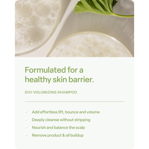 divi Volumizing Shampoo for Women and Men - Lightweight Volume Shampoo for Fine Hair - Formulated to Cleanse, Nourish and Balance the Scalp, 12 Fl Oz.