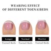 Maigitur Toe Nail Tips - Short French Tip Toenail Press Ons, 120Pcs Pink Soft Gel Toe Nail Tips, Soak Off Press On Toenails Square Fake Toes for Women Girls Manicure
