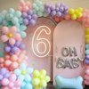Blue Balloon Garland Arch Kit, Pastel Pink Blue Purple Yellow White Apricot Dog Balloons with Dog Bone Foil Balloon for Kids Girl Puppy Dog Paw Party Decorations Baby Shower Cartoon Party Supplies
