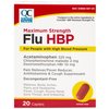 Quality Choice Maximum Strength Flu High Blood Pressure (HBP), Pain Reliever and Fever Reducer, Antihistamine & Cough Suppressant, Decongestant Free, for People with High Blood Pressure, 20 Count