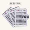 PARK SUNG HEE MIRACLE LASH DIY False Eyelashes, Lash Clusters, Lengthening Wisps 9mm-16mm Contact Lens Friendly, Easy to Apply, Reusable Strip Lashes (E6-280, 12mm), Black