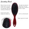 Cricket Smoothing Boar Mix Hair Brush with Boar and Nylon Bristles, Oval, Black / Brown, Cushion Pad, All Hair Types