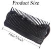 Elandy 3PCS Hair Bun Invisible False Hair Clip Bump It Up Volume Hair Base Fluffy Hair Pad Styling Insert Tool for Women Girls Dark Brown