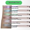 Brown Eyeshadow Stick, Blendable Creamy Eyeshadow Eye Brightener Stick, Waterproof Eyeshadow Pencil Long Lasting Crayon, Smooth Shimmer Eye Shadow Highlighter Eye Liner Makeup.#B03 cocoa brown shimmer