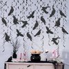 24 Pcs Crow Hanging Swirls Crow Ceiling Decorations Black Crow Party Decorations Crow Party Supplies for Crow Birthday Party Decorations Halloween Party Decorations