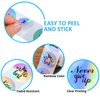 500 Pieces Laser Inspirational Words Stickers Motivational Quote Stickers Inspiring Planner Stickers Holographic Rainbow Encouraging Stickers Round Label Sticker for Book Phone Car Scrapbook, 1.5 Inch