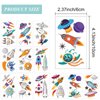 60Pcs Space Temporary Tattoos for Kids, Space Birthday Party Decorations Favors Supplies, Rocket UFO Star Waterproof Body Art Tattoo Stickers Gift for Boys School Prizes Rewards