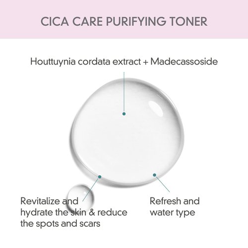 [Rovectin] CICA Care Purifying Toner - Soothing Facial Toner for Sensitive and Irritated Skin with Houttuynia Cordata Extract and Madecassoside (8.8 Fl. oz)