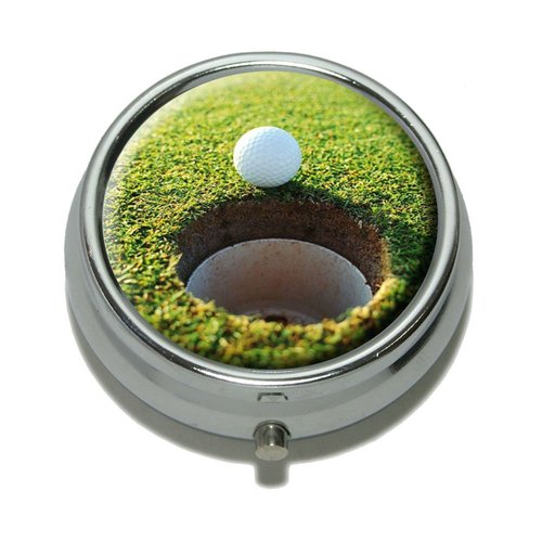 Golf Ball and Hole - Golfing Pill Case Trinket Gift Box
