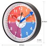 OSTAR Telling Time Teaching Wall Clock, Analog Silent Learning Clock for Kids Room Decor Battery Operated