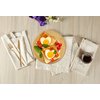 12-Pack Hemstitched Dinner Napkins Oversized 20x20 - Flax-Cotton Fabric Tailored with Mitered Corner - Ideal for Events and Regular Use - Natural