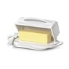 Butterie Flip-Top Butter Dish with Matching Spreader (White)