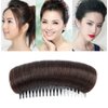3Pcs Hair Volume Bump Inserts with Invisible False Hair Clips and Fluffy Pads - DIY Hairstyle Styling Tool Set for Women in Dark Brown