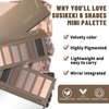 SUSIKEKI 6 Colors Mini Naked Eyeshadow Makeup Palette Neutral Nude Smoky Eye Shadow Taupe & Brown Matte Make Up Pallet with Mirror Highly Pigmented Long Lasting Waterproof Travel Size Gift Kit 01