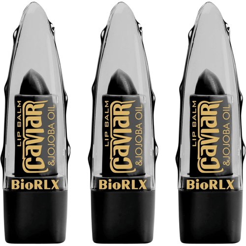 BioRLX Caviar & Jojoba Oil Lip Balm Color Free (Three Lip Balms)