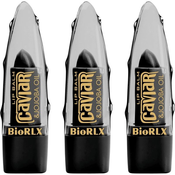 BioRLX Caviar & Jojoba Oil Lip Balm Color Free (Three Lip Balms)