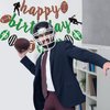 Gxsovso Football Happy Birthday Banner, Football Birthday Party Decorations, Pre-strung Football Party Decorations Supplies, Brown and Green Glitter