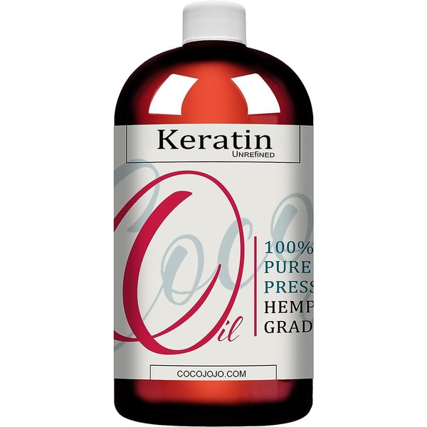 cocojojo Keratin Hair Oil for Natural Keratin Formation. 16 Oz
