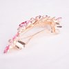Sankuwen Luxury Butterfly Hair Barrettes Crystal Hair Clip Sparkly Metal Snap Hair Clip for Women Girls（Style-A,Pink）