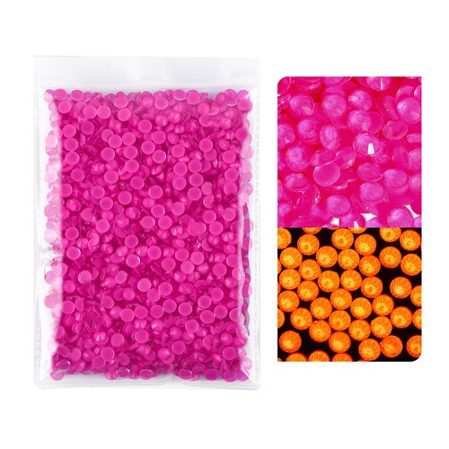 BLINGINBOX Flatback Rhinestones Round Gems, 1440pcs Neon Gems Non Hotfix Crystal Rhinestones,New Rose Neon,SS16.