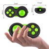 Mini Fidget Button Controller Pad Toys for Kid Adults with Anxiety and Autism (Black & Green)