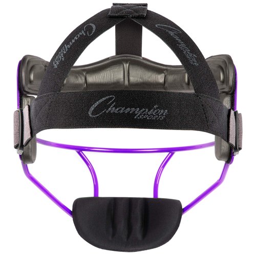 Champion Sports Steel Softball Face Mask - Classic Fielders Masks for Youth - Durable Head Guards - Premium Sports Accessories for Indoors and Outdoors - Purple