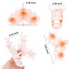 AMCAMI 4 Pcs Flower Hair Clips Hair Clips for Women Claw Clips for Thick Hair Hair Claw Clips Hair Clips for Thin Hair Beach Accessories for Women Cute Hair Clips Hawaiian Flower Hair Clips Hair Claws