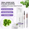 LANBENA 100ml Eyelash Extension Cleanser/Shampoo with AMINO ACID, Oil Free Foam Bath Lash Cleaning Kit with Brush,Home Salon Use